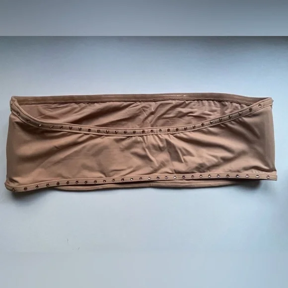 Skims Rhinestone Swim Bandeau Bikini Top Size 3X in Ochre NWT - Picture 2 of 6